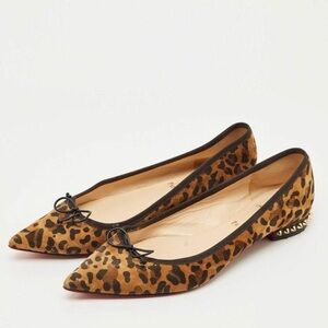 Christian Louboutin Pony Hair/ Leopard Print Flats